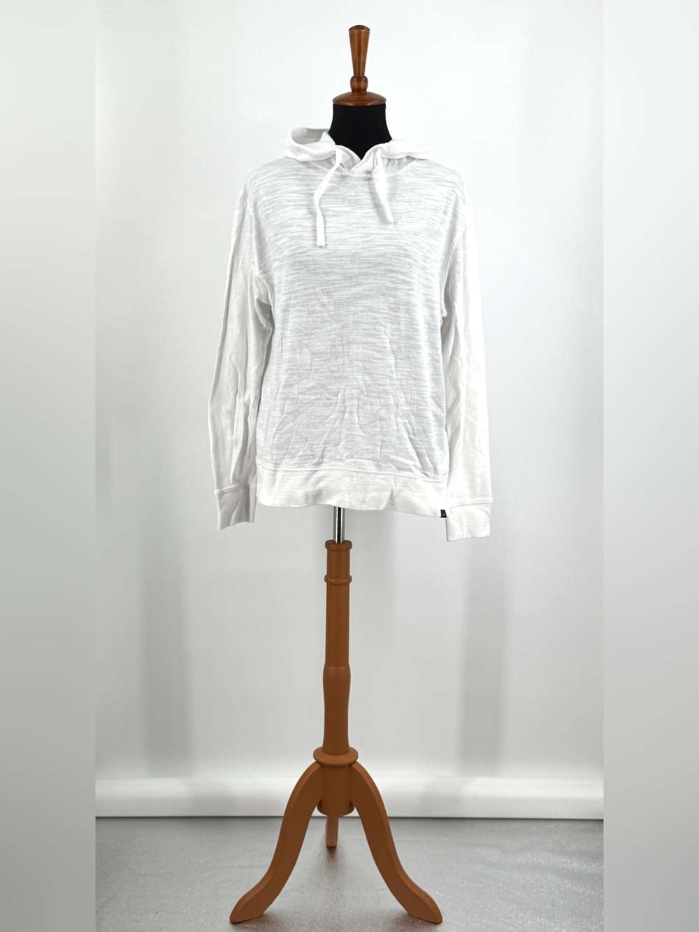 Faherty Men's White Sunwashed Slub Hoodie Organic Cotton Size XL